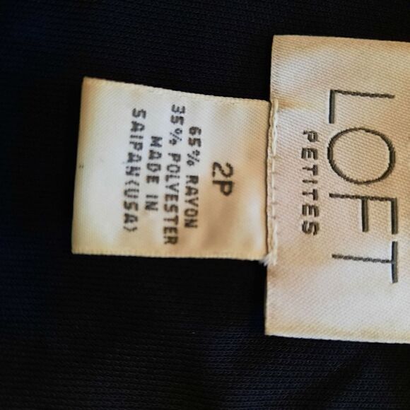 LOFT Wrap Dress Black Long Sleeve Ruched V Neck - Picture 11 of 12